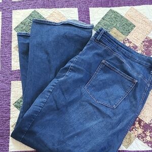 Womens Dark Blue Relaxed Jeans